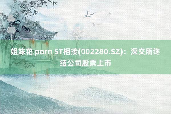 姐妹花 porn ST相接(002280.SZ)：深交所终结公司股票上市